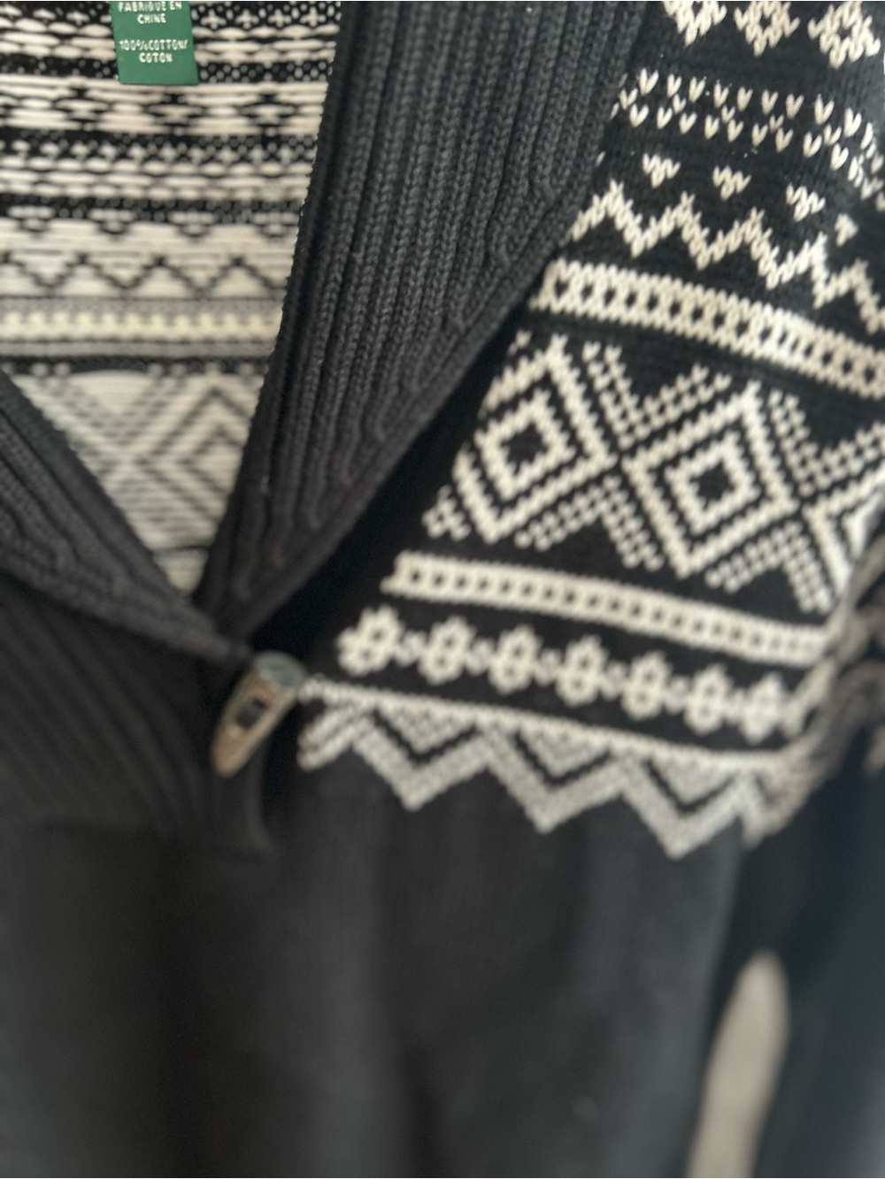 Vtg Lauren Ralph Lauren Knitted Fair Isle Sweater L Fisherman Black Nordic - Picture 2 of 12
